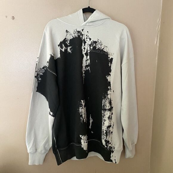 A Cold Wall Men's Paint Effect Brushstroke Black Hoodie Sweatshirt $400 NWT Sz M - Picture 12 of 14